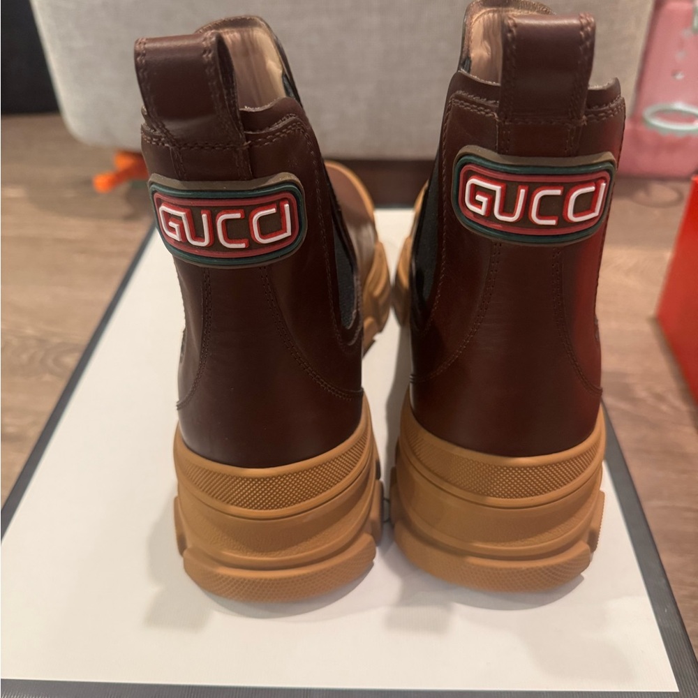 Gucci Men’s Chelsea Leather Boot - Brown